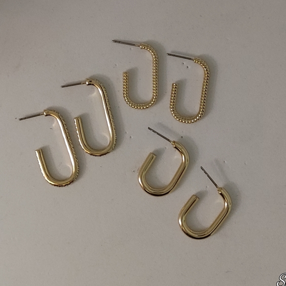 Sugarfix by Baublebar Gold Huggie Hoop Earring Set - 3pc - Picture 4 of 9